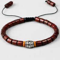 Thumbnail for Handmade Tibetan Buddhist  Sandalwood Mala Bead Bracelet with Mantra Sign