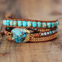 Thumbnail for Turquoise Calming Energy Wrap Bracelet