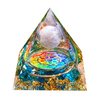 Thumbnail for #103-Handmade Mixed Quartz & Opal 'MAX STIMULATION' ORGONITE Pyramid