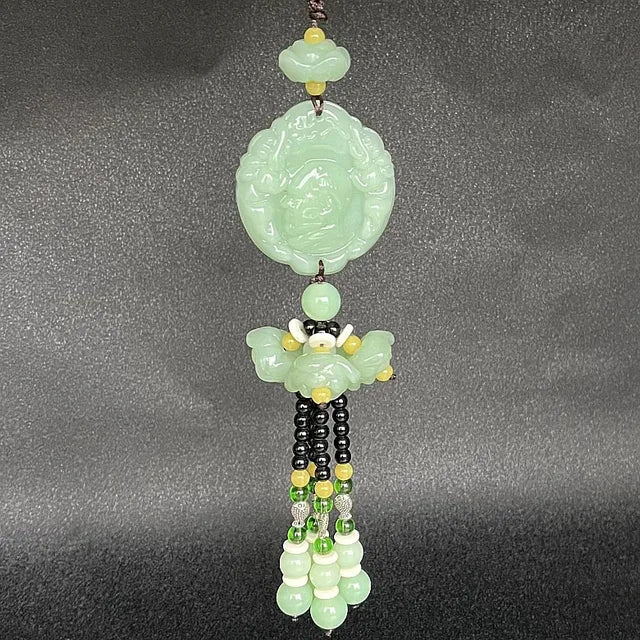 Green Jade Car Hanging Charm