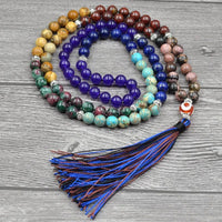 Thumbnail for Beautiful 7 Chakra Natural Stone Mala Pendant Necklace