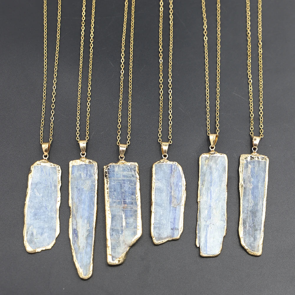 Raw Blue Topaz Necklace