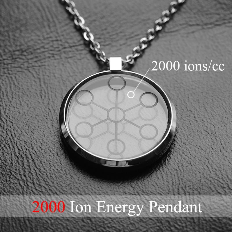 Stainless Steel Negative Ion Pendant Necklace
