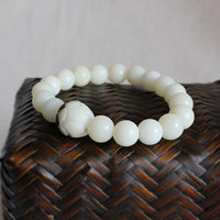 Thumbnail for 10 mm White Bodhi Seeds Bracelet