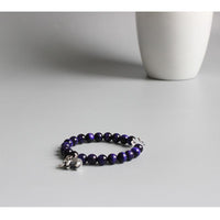 Thumbnail for Purple Violet Stone Beads Elephant Luck Bracelet