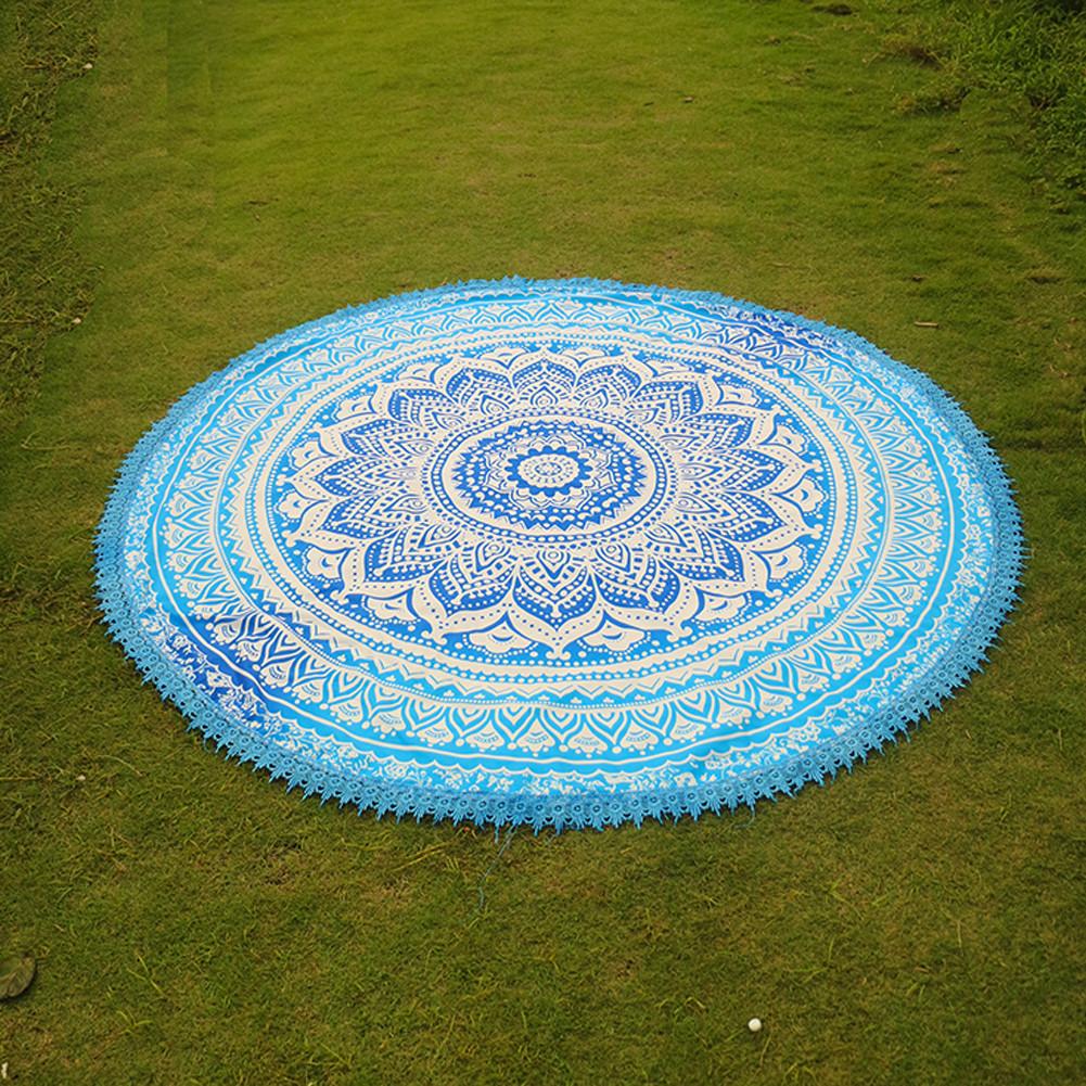 Summer Pastel Mandala Beach Yoga Tapestry