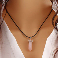 Thumbnail for Natural Quartz Stone Pendant Necklace-7 Magical Color Choices