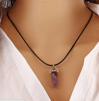 Thumbnail for Natural Quartz Stone Pendant Necklace-7 Magical Color Choices