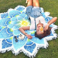 Thumbnail for Lotus Shaped Yoga Beach  Mandala Tapestry-2 Fab Colors