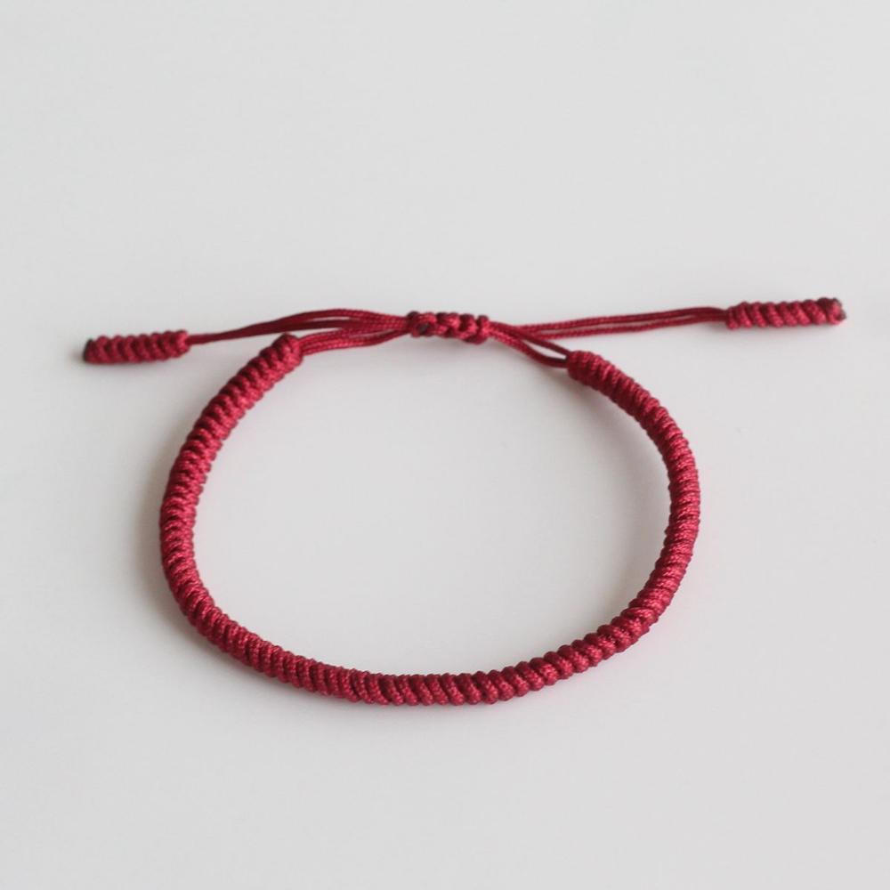 Tibetan Buddhist Tied Lucky Knot Bracelet -15 Plain Knot Colors