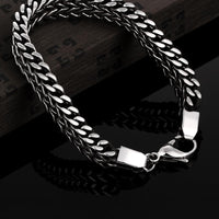 Thumbnail for Double Snake Link Mens Stainless Steel Bracelet