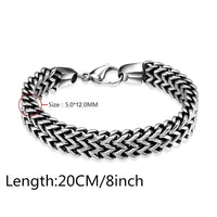 Thumbnail for Double Snake Link Mens Stainless Steel Bracelet