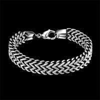 Thumbnail for Double Snake Link Mens Stainless Steel Bracelet