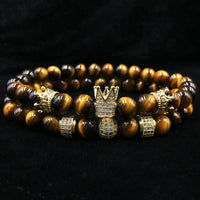 Thumbnail for 2 pcs  Luxury Natural Tiger Eye Stone Bracelets