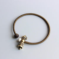 Thumbnail for Tibetan Ethnic Handmade Copper Braid Ghanta Bell PROTECTION AMULET Bracelet