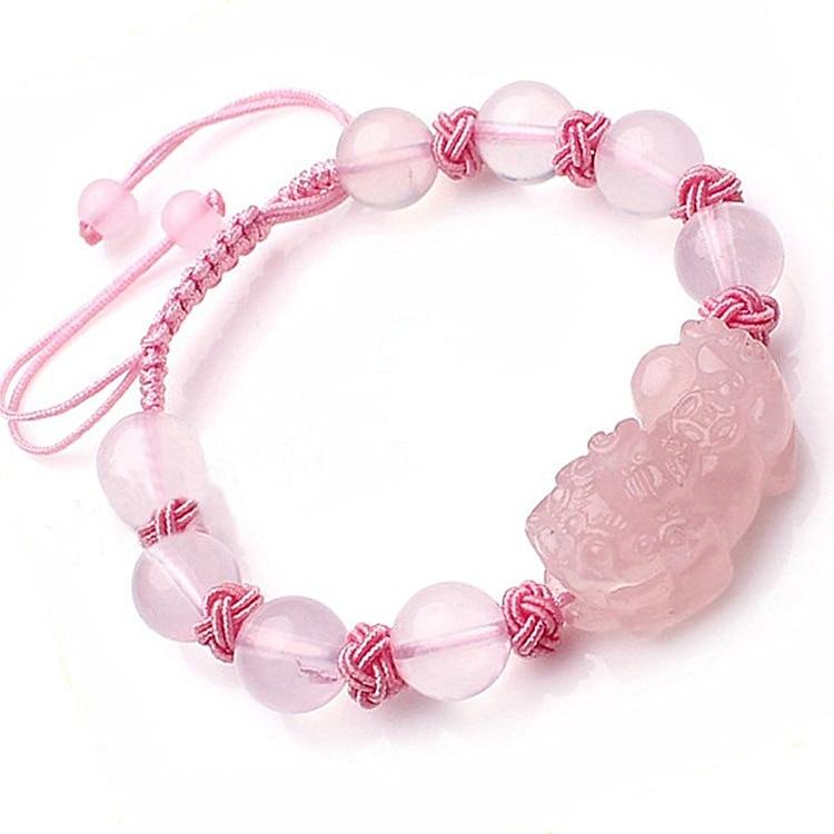 Rose Quartz  PIXIU Bracelet - Attract an ABUNDANCE of LOVE & WEALTH