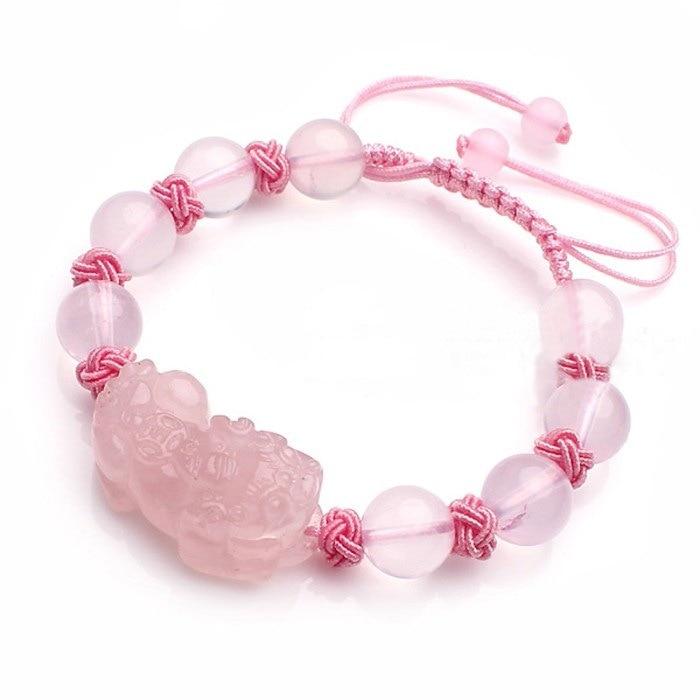 Rose Quartz  PIXIU Bracelet - Attract an ABUNDANCE of LOVE & WEALTH