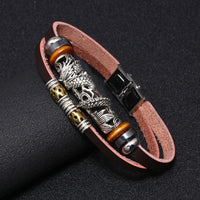 Thumbnail for Vintage  Dragon Bracelet Dual layer Leather Bracelet