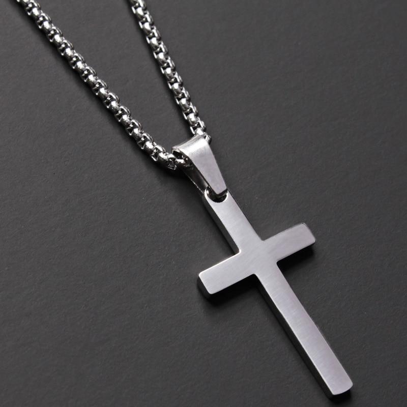 Men's Minimalistic Stainless Steel Cross Necklace