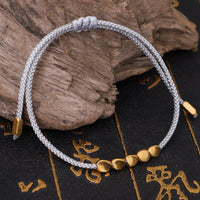 Thumbnail for Tibetan Handmade Lucky Knot 'BE OPTIMISTIC ' Copper & Rope 3 /pc Bracelet Set