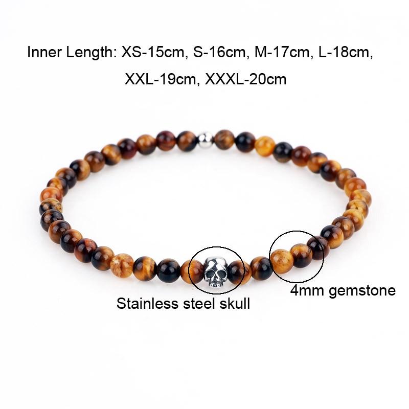 Stylish Steel & Stone 3 pc Minimalist Men's Bracelet Set-11 Styles