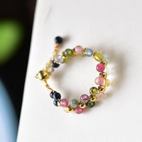 Thumbnail for Natural Rainbow Tourmaline Ring