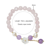 Thumbnail for Boho Natural Amethyst & Rose Quartz 'PURIFYING' Bracelet