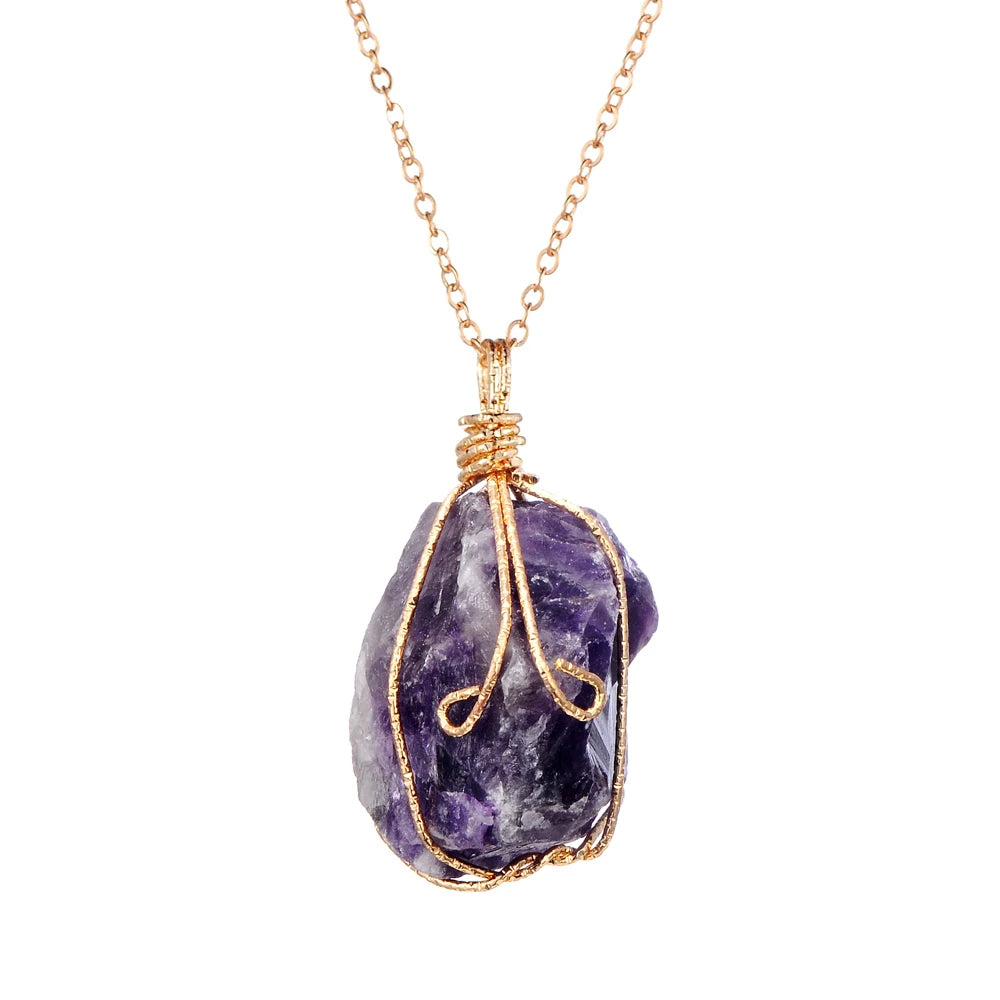 Raw Amethyst Necklace