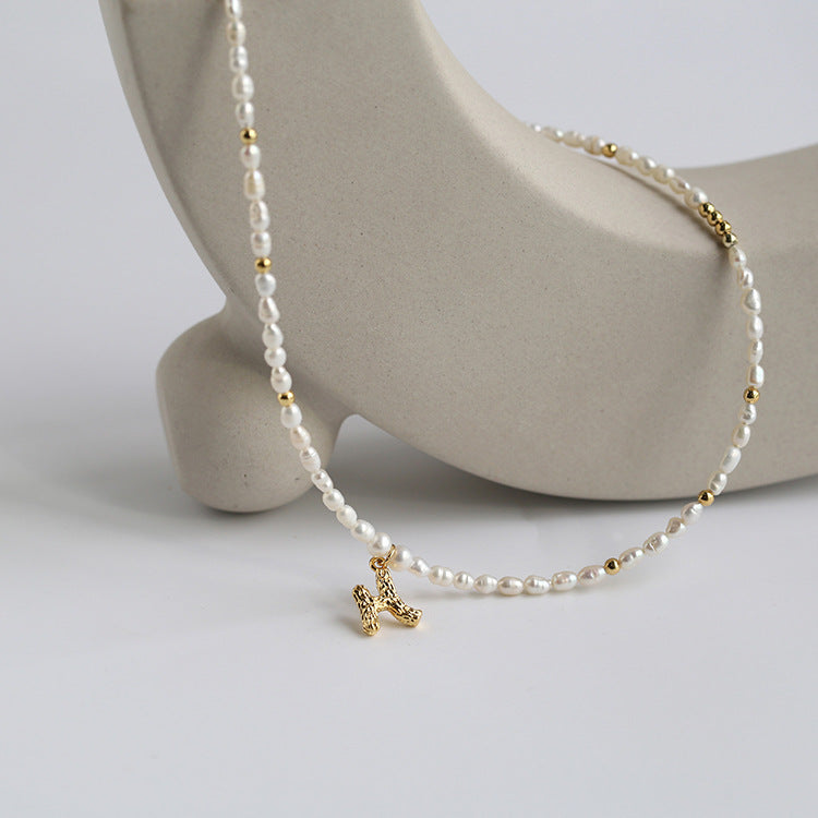 Letter Freshwater Pearl Necklace