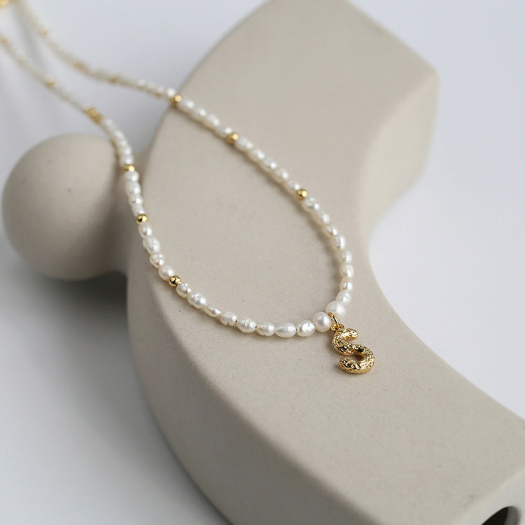 Letter Freshwater Pearl Necklace