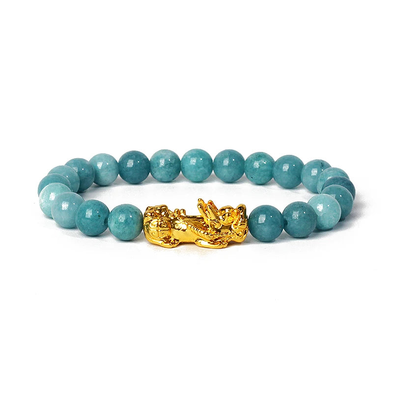 Natural Turquoise Feng Shui Pixiu Bracelet