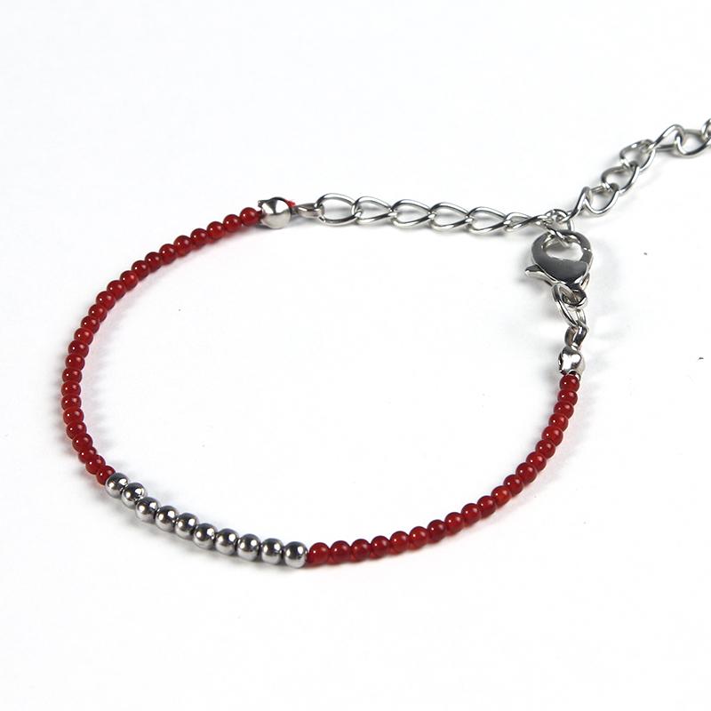 Cutie Pie Miniature NATURAL HEALING GEMSTONE & Steel Bracelet- SAVE $$ on Bundles!