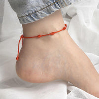 Thumbnail for 7 Knots for LUCK & EVIL EYE PROTECTION Cotton Red Thread  2pc Bracelet/ Anklet Set