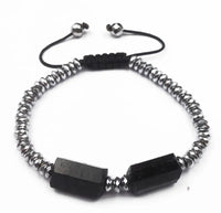 Thumbnail for Raw Black Tourmaline & Hematite Stone PROTECTION Bracelet