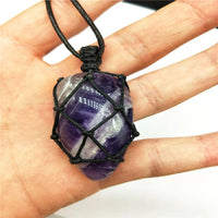 Thumbnail for Amethyst Macrame Necklace