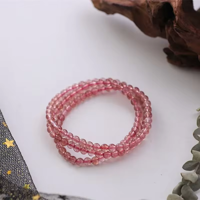 4 layer Wrap Pink Tourmaline 'CREATIVITY' Bracelet YourSoulPlace