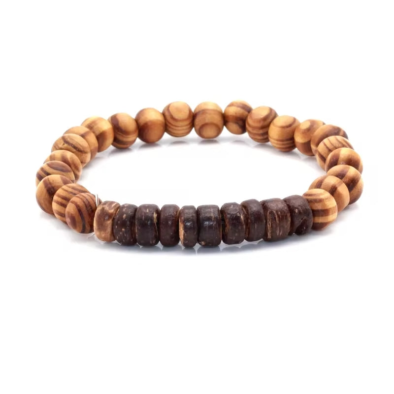 Tibetan Buddhist Handmade Lampwork & Wooden Bead Mala Bracelet YourSoulPlace