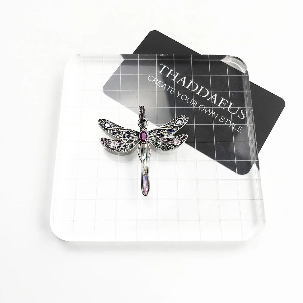 Silver & Zirconia Bohemia Dragonfly Pendant Necklace