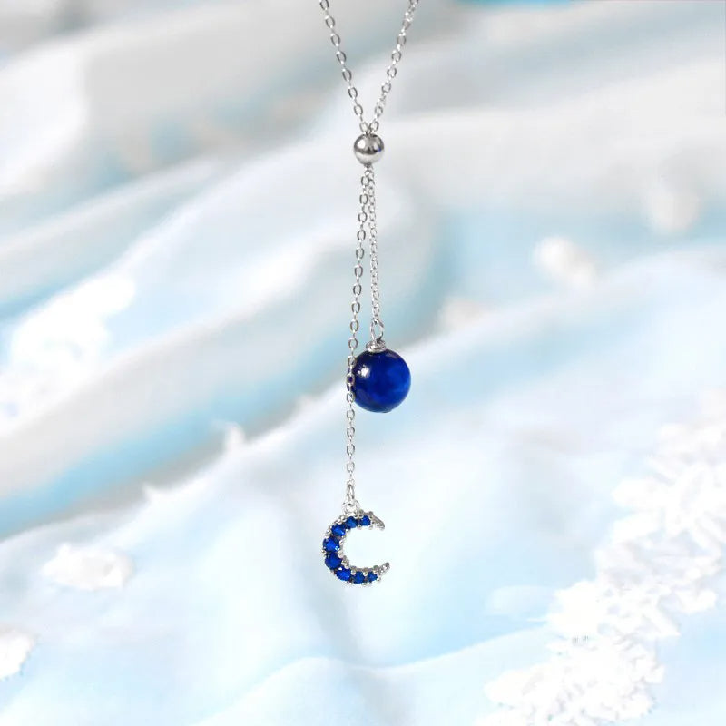 THAI SILVER Blue Moon ETHEREAL Necklace