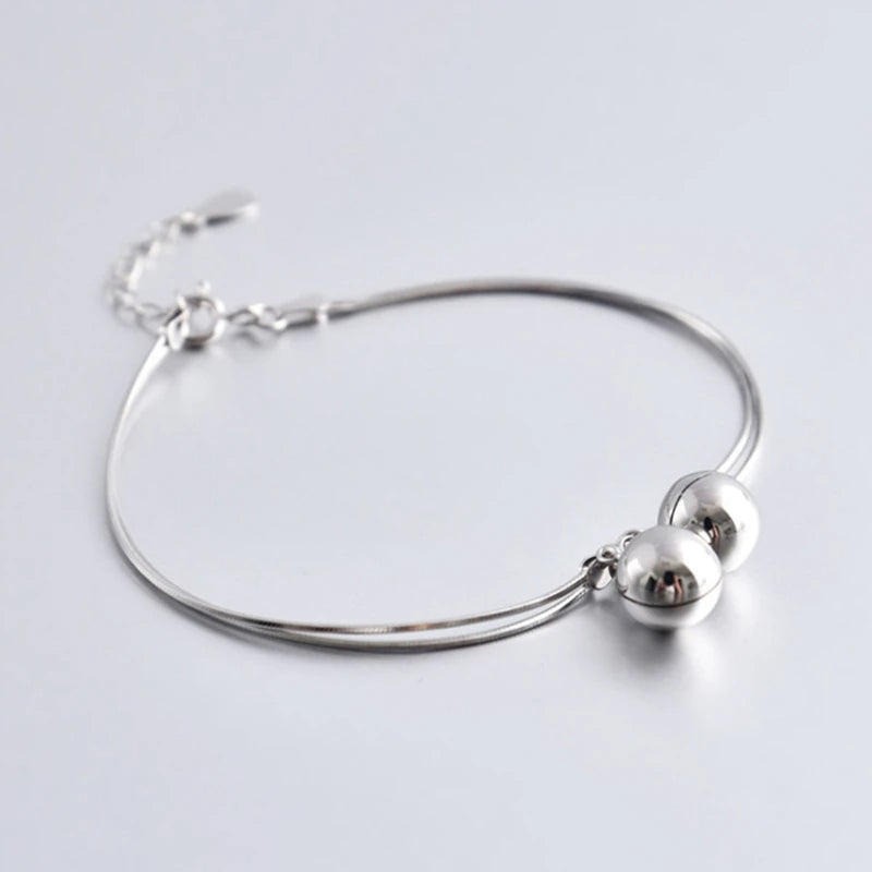 THAI SILVER Simplistic 2 Bell Bracelet YourSoulPlace