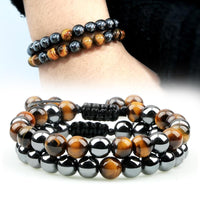 Thumbnail for Natural Stone and Hematite NO FEAR 2PC Bracelet Set