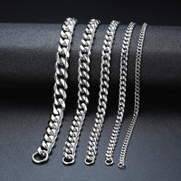 Thumbnail for Men's TITANIUM STEEL Miami Cuban Link CLASSIC DUDE Bracelet in 4 Colors -Sizes up to 9 inches