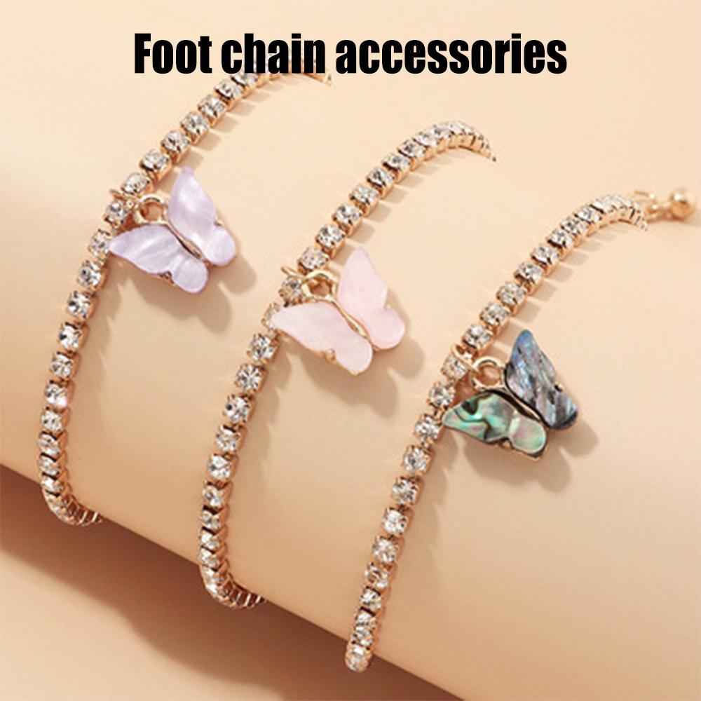 Small Butterfly Pendant Anklet