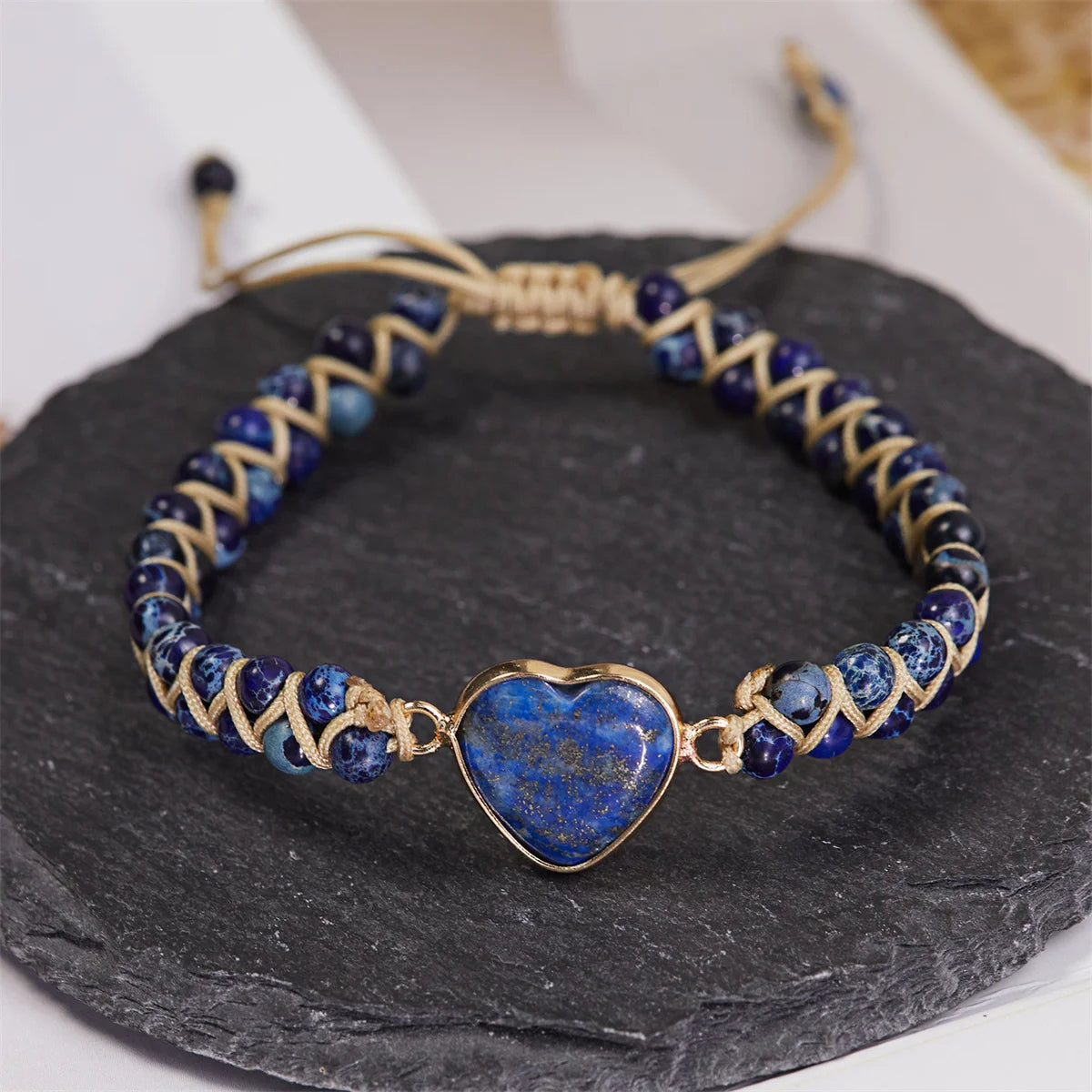 Unique Blue Opal Braided Bracelet YourSoulPlace.com