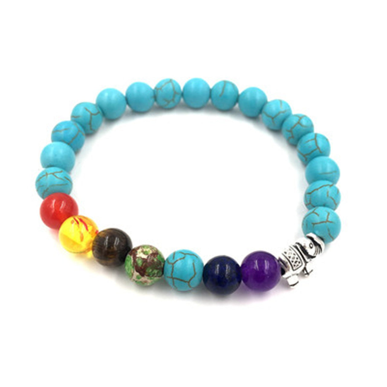 7 Chakra Buddhas Head Bracelet