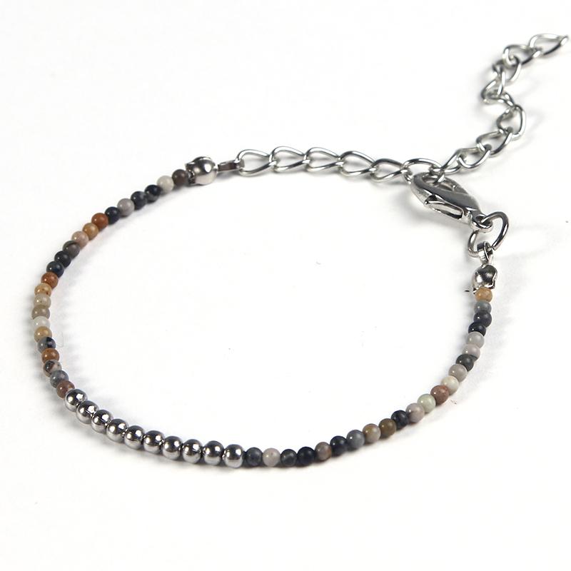 Cutie Pie Miniature NATURAL HEALING GEMSTONE & Steel Bracelet- SAVE $$ on Bundles!