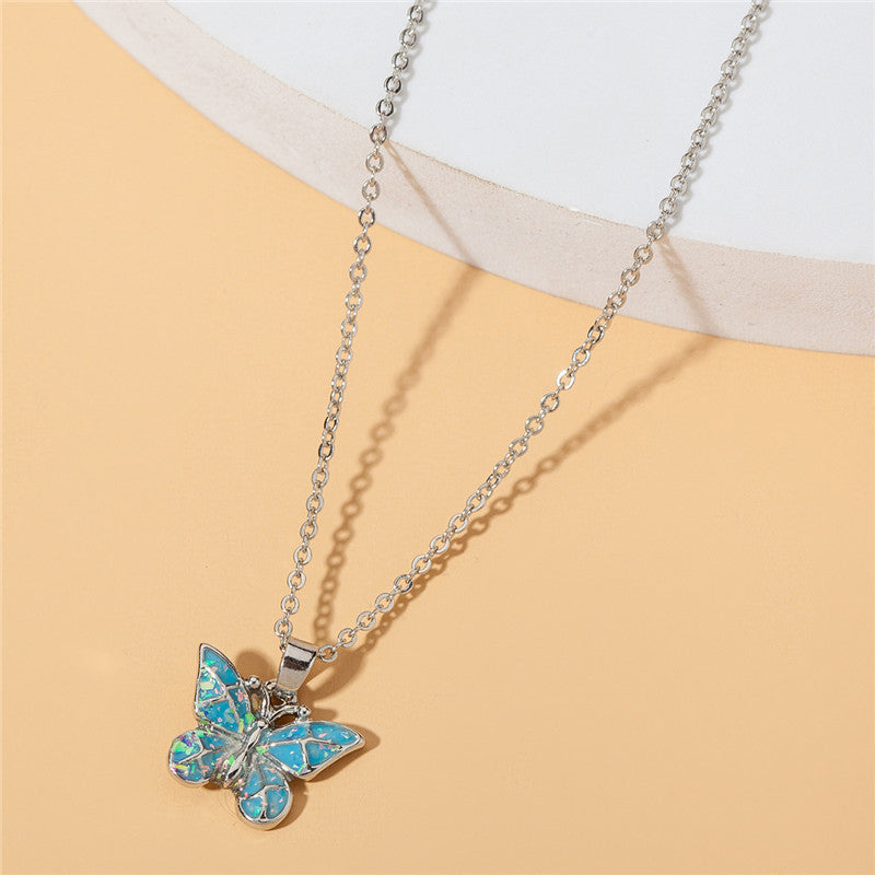 Blue Butterfly/Starfish Pendant Necklace