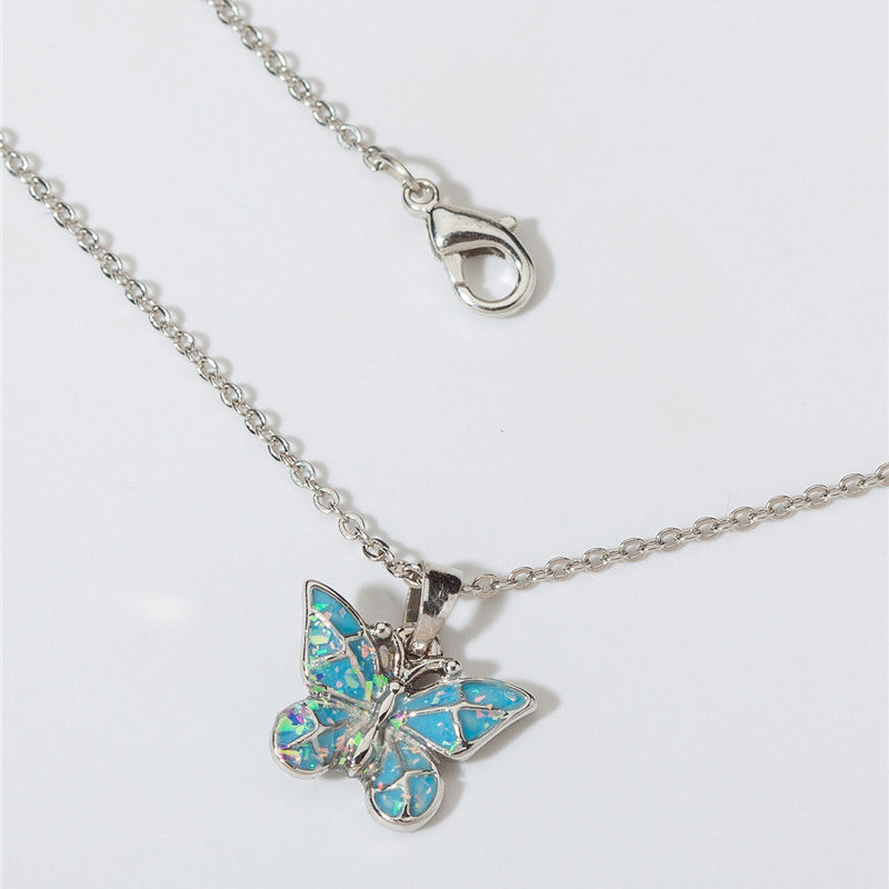 Blue Butterfly/Starfish Pendant Necklace