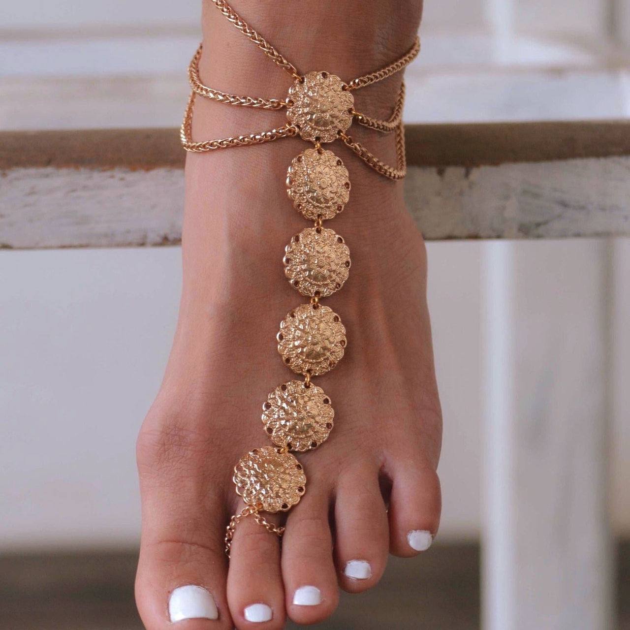 Bohemian Carved Anklet