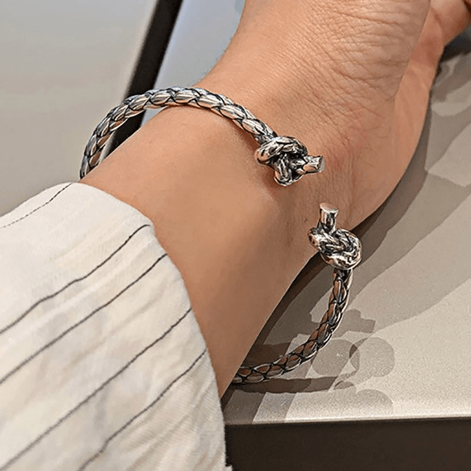 THAI SILVER Simply Stylish Braided Bangle